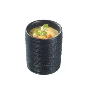 Verrine PASTA Spaghetti Ø50x57 mm en céramique noire 60 ml